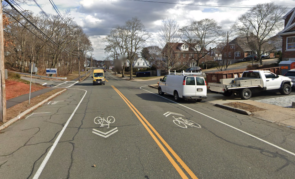 Lawrence road lane markings